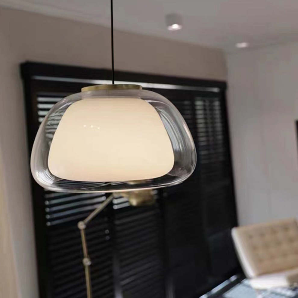 Szklana Lampa Sufitowa Do Salonu | Wisząca