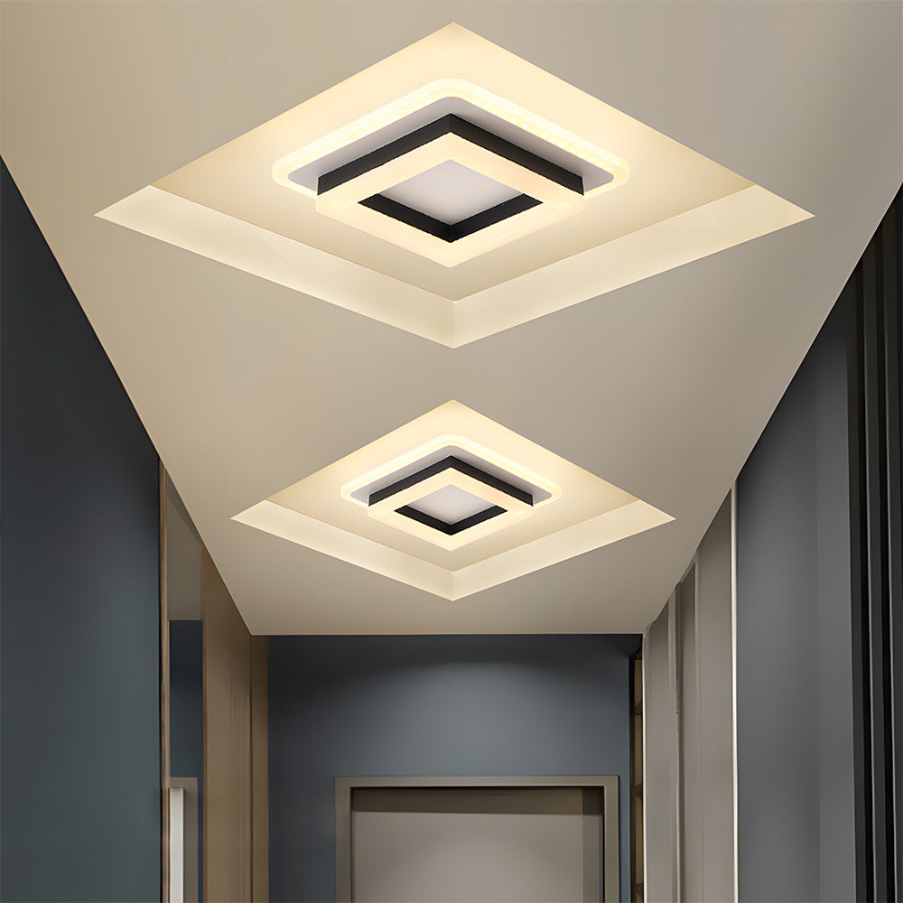 Lampa Sufitowa LED Do Przedpokoju | Kwadratowa