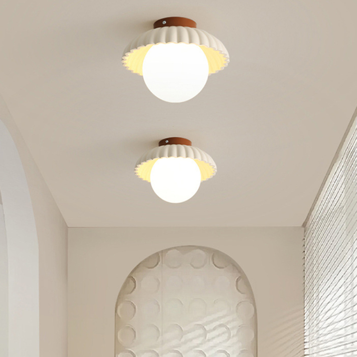 Lampa Sufitowa LED Do Przedpokoju | Muszlowy Kształt