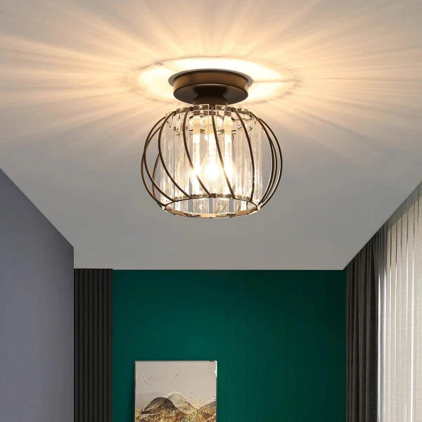 Lampa Sufitowa Do Przedpokoju | Szklana