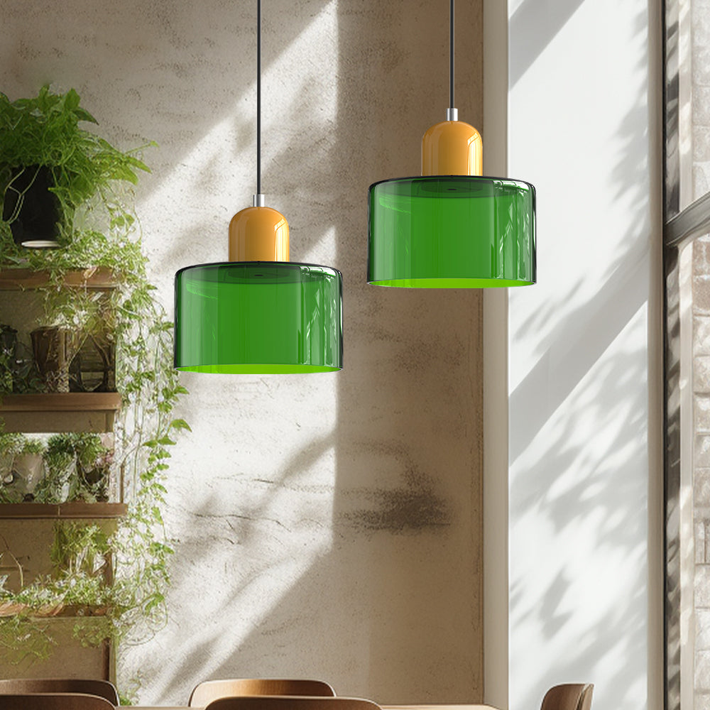 Lampa Wisząca Szklana Bauhaus | Design LED Światło