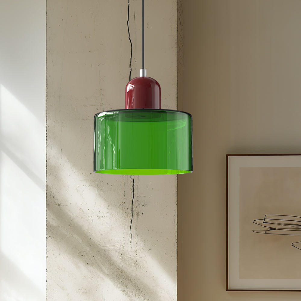 Lampa Wisząca Szklana Bauhaus | Design LED Światło