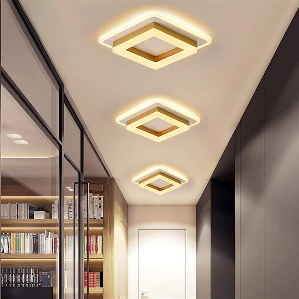 Lampa Sufitowa LED Do Przedpokoju | Kwadratowa
