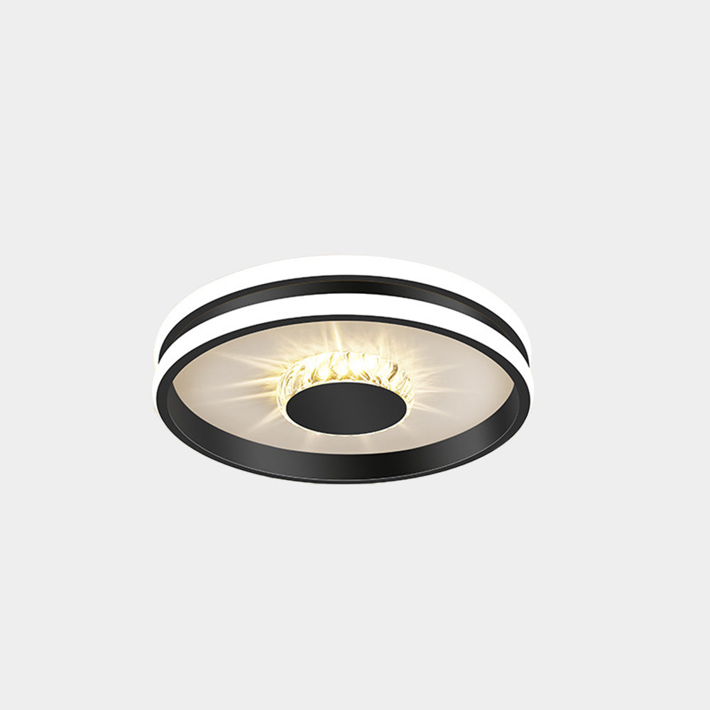 Złota Lampa Sufitowa LED Do Przedpokoju | Kryształowa
