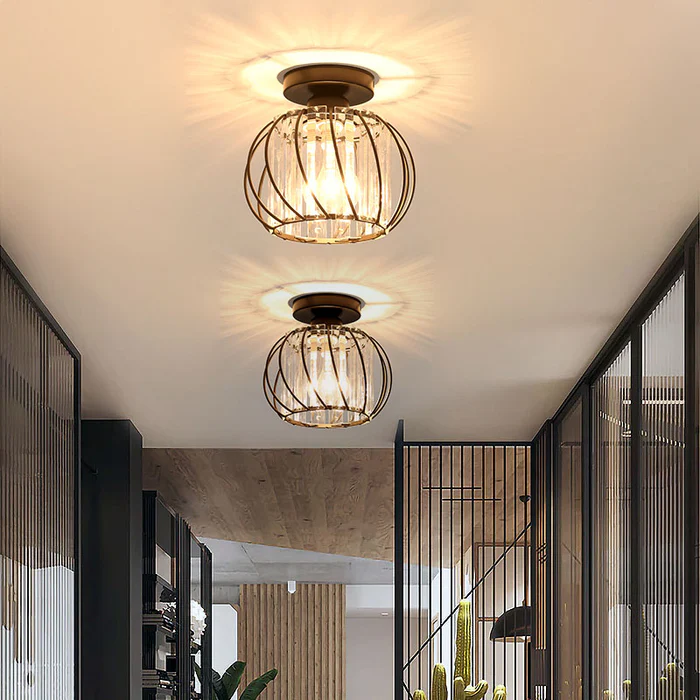Lampa Sufitowa Do Przedpokoju | Szklana