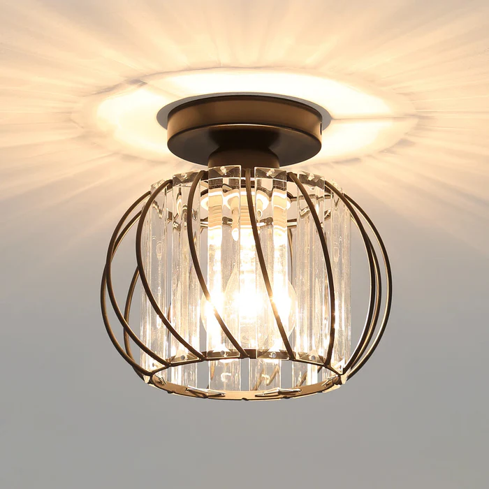 Lampa Sufitowa Do Przedpokoju | Szklana