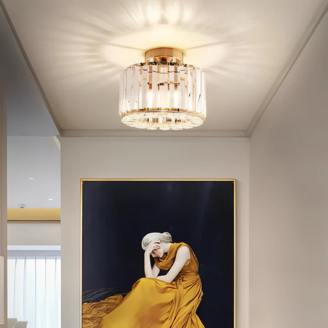 Luksusowa Lampa Sufitowa LED | Kryształowa