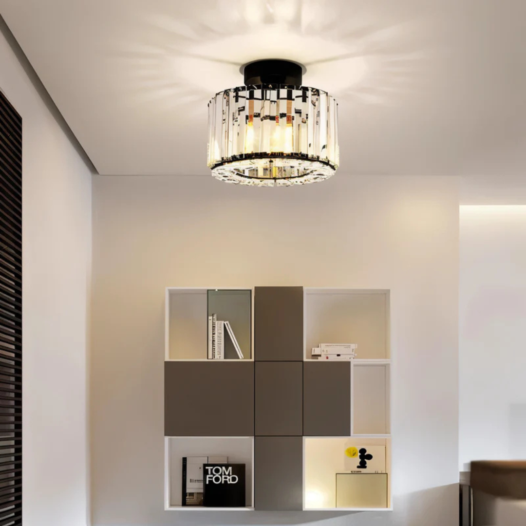 Luksusowa Lampa Sufitowa LED | Kryształowa