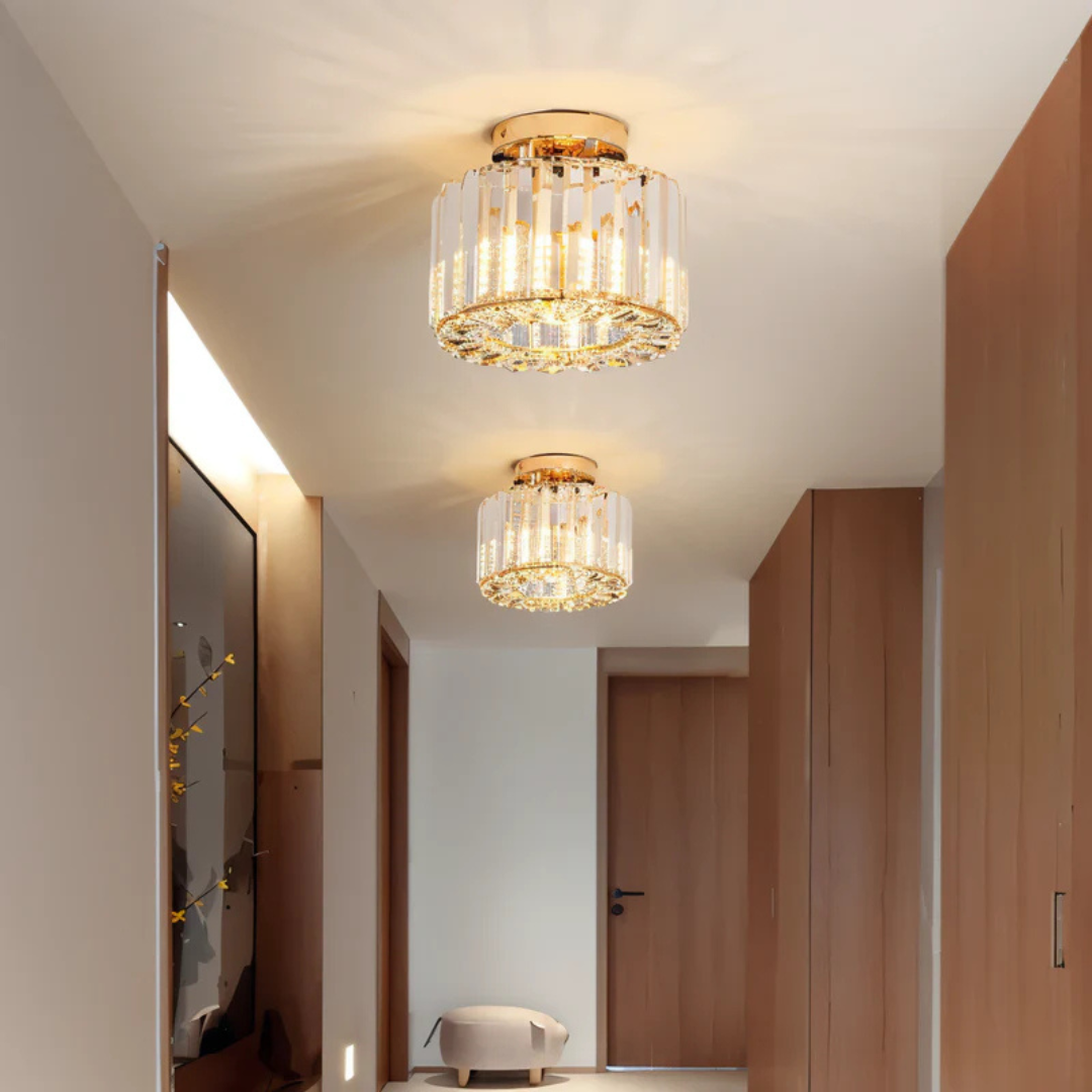 Luksusowa Lampa Sufitowa LED | Kryształowa