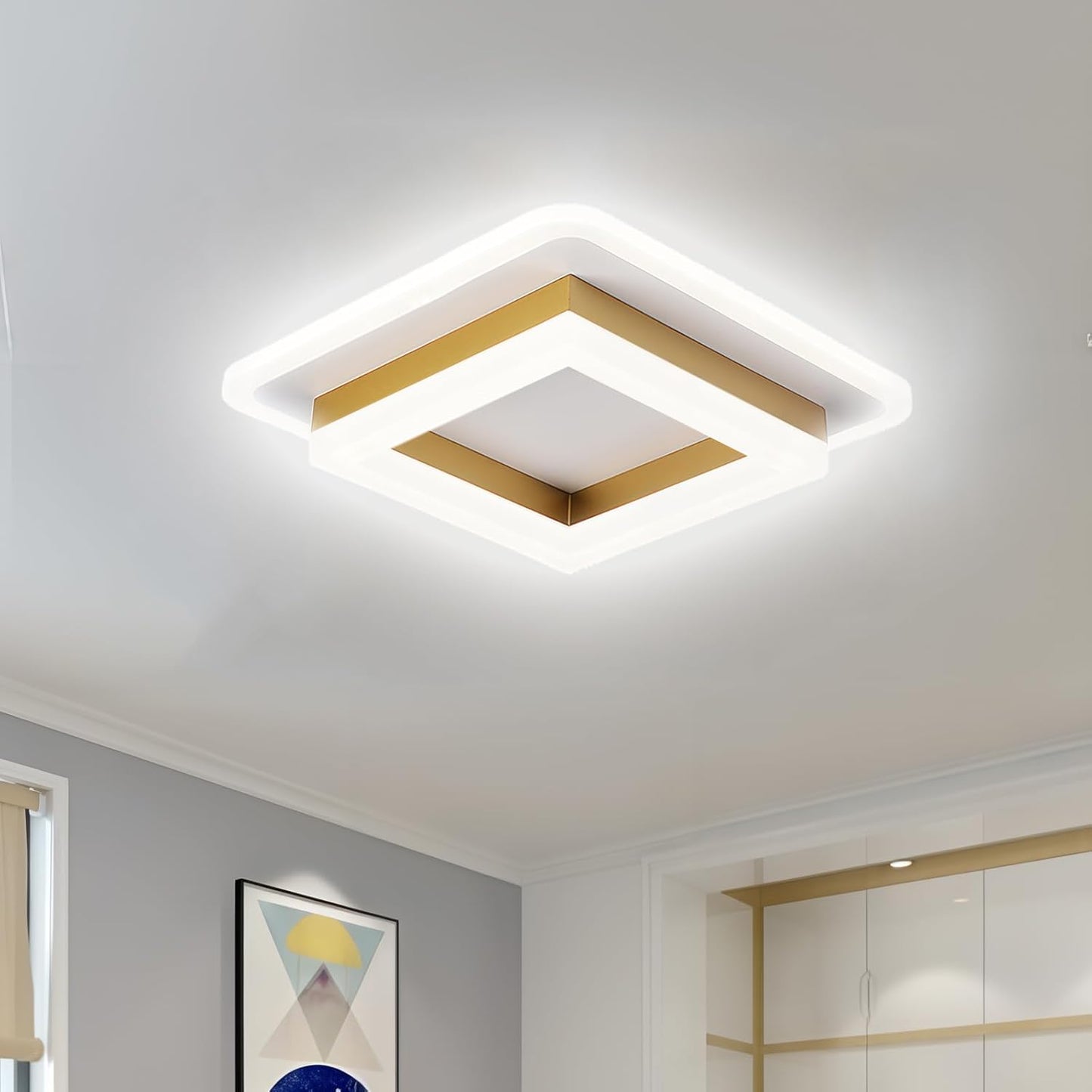Lampa Sufitowa LED Do Przedpokoju | Kwadratowa