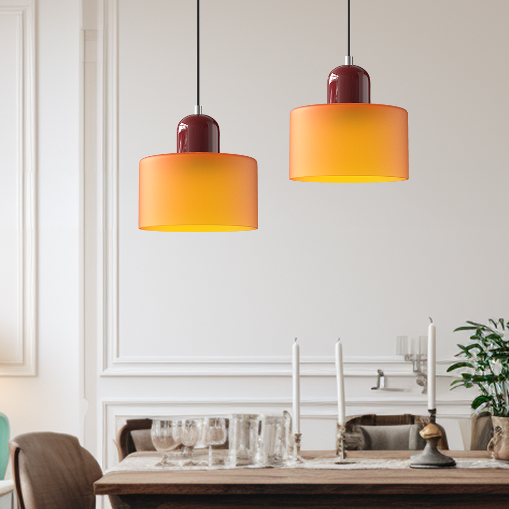 Lampa Wisząca Szklana Bauhaus | Design LED Światło