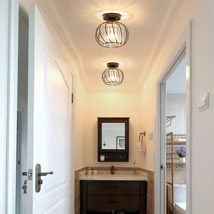 Lampa Sufitowa Do Przedpokoju | Szklana