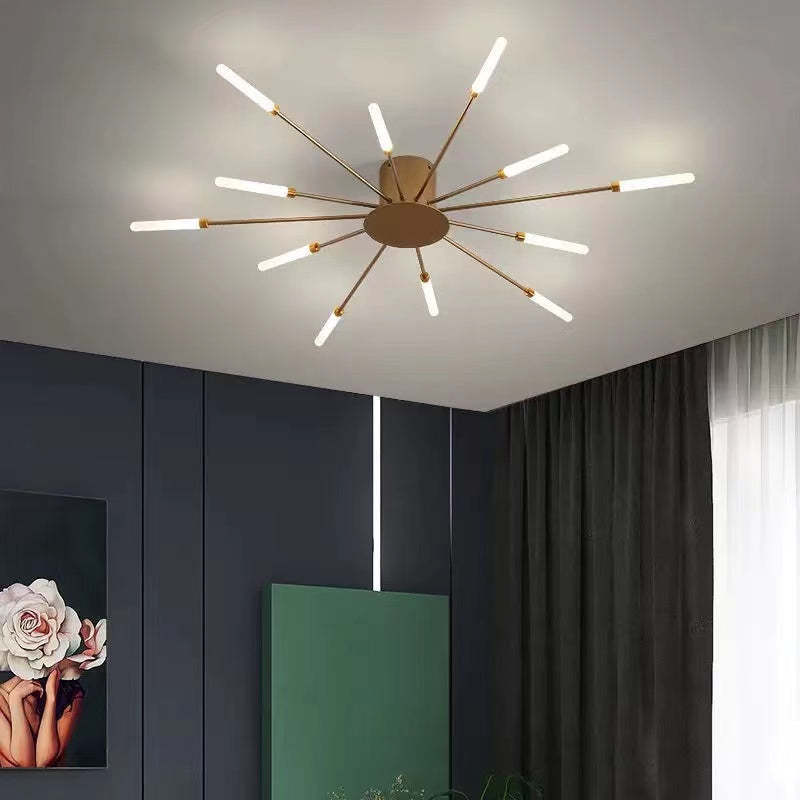 Lampa Sufitowa LED Do Salonu | Z Efektem Płomienia