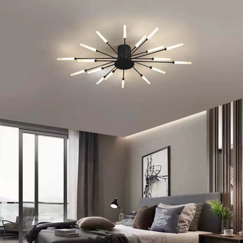 Lampa Sufitowa LED Do Salonu | Z Efektem Płomienia