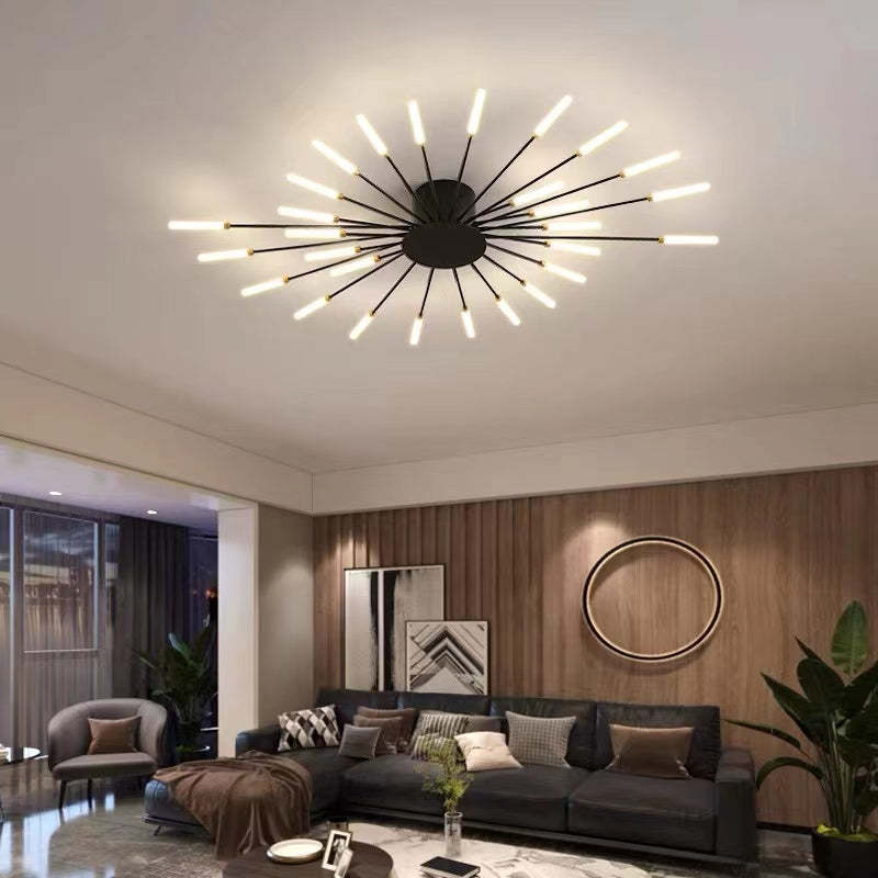 Lampa Sufitowa LED Do Salonu | Z Efektem Płomienia