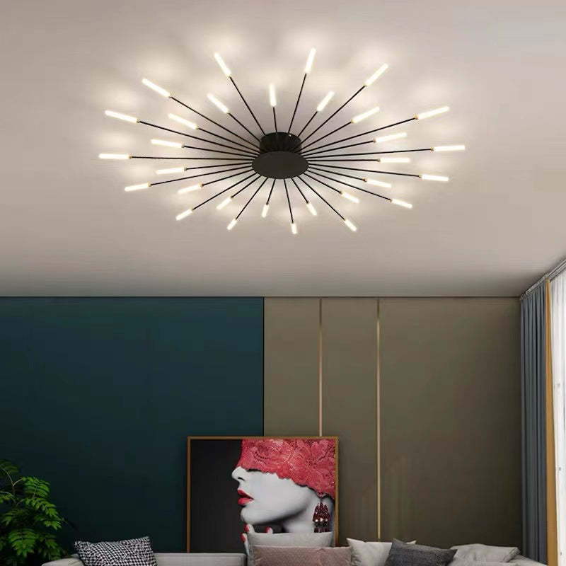Lampa Sufitowa LED Do Salonu | Z Efektem Płomienia