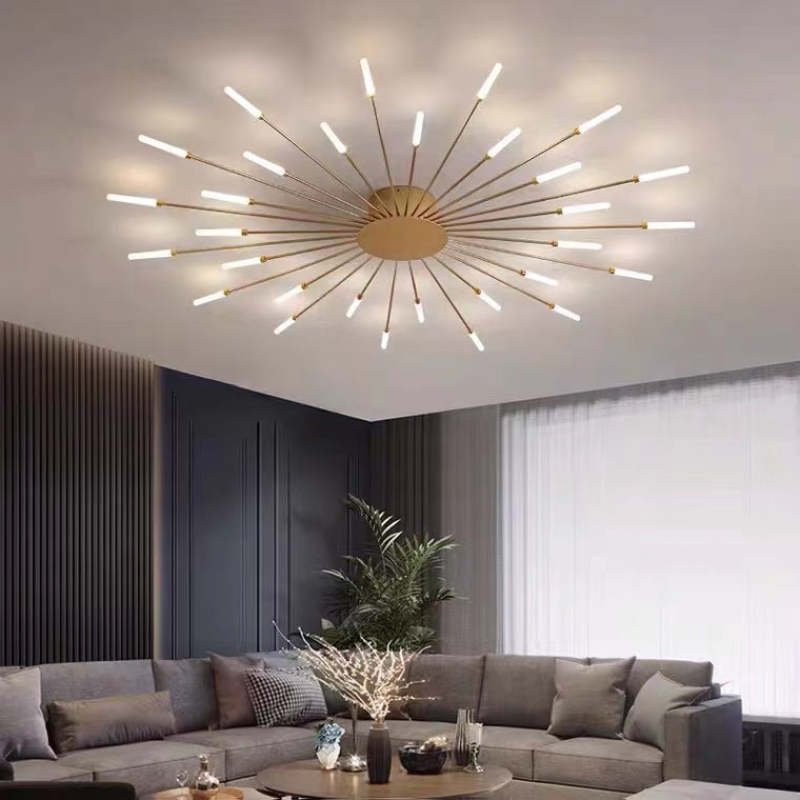 Lampa Sufitowa LED Do Salonu | Z Efektem Płomienia