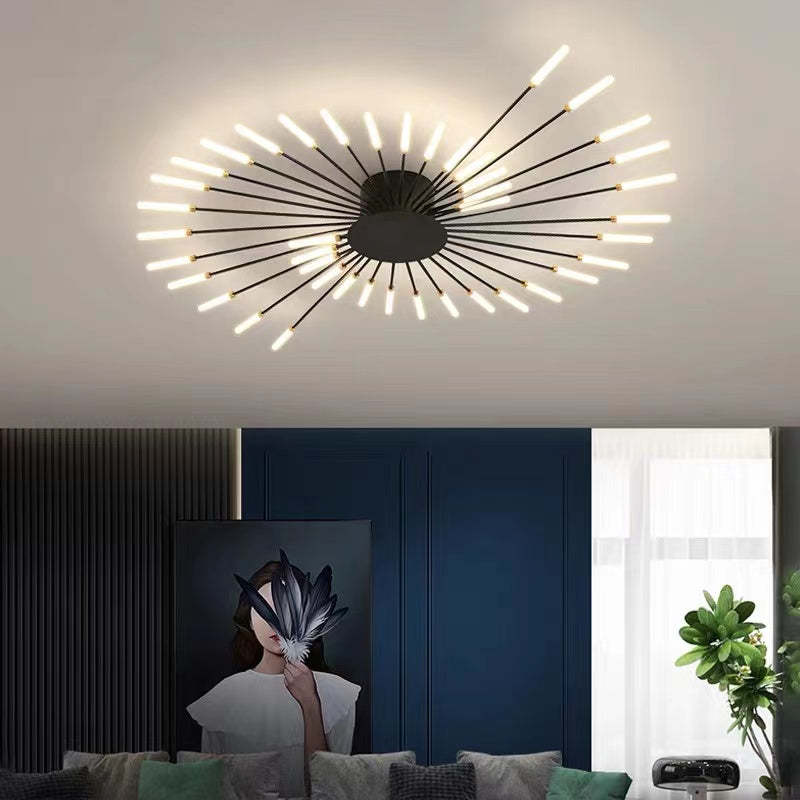 Lampa Sufitowa LED Do Salonu | Z Efektem Płomienia