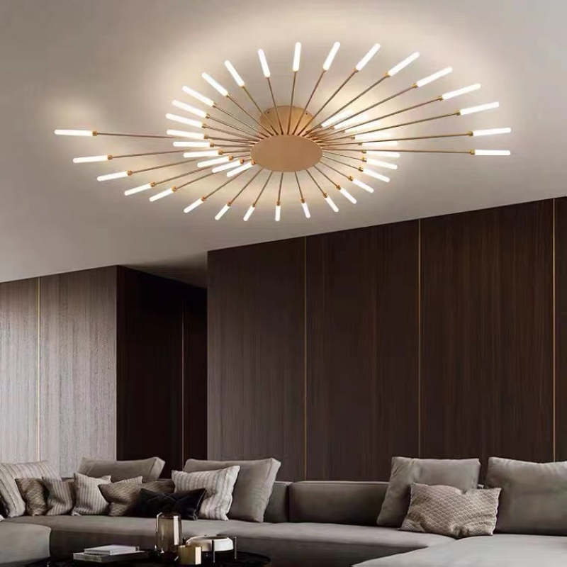 Lampa Sufitowa LED Do Salonu | Z Efektem Płomienia