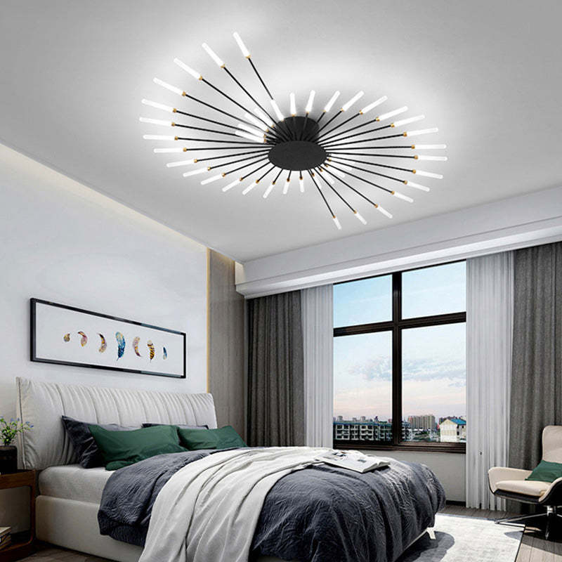 Lampa Sufitowa LED Do Salonu | Z Efektem Płomienia