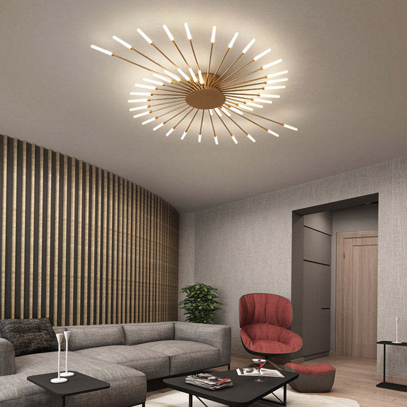 Lampa Sufitowa LED Do Salonu | Z Efektem Płomienia
