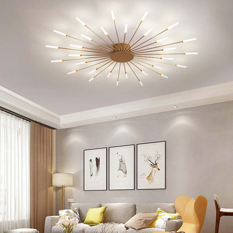 Lampa Sufitowa LED Do Salonu | Z Efektem Płomienia
