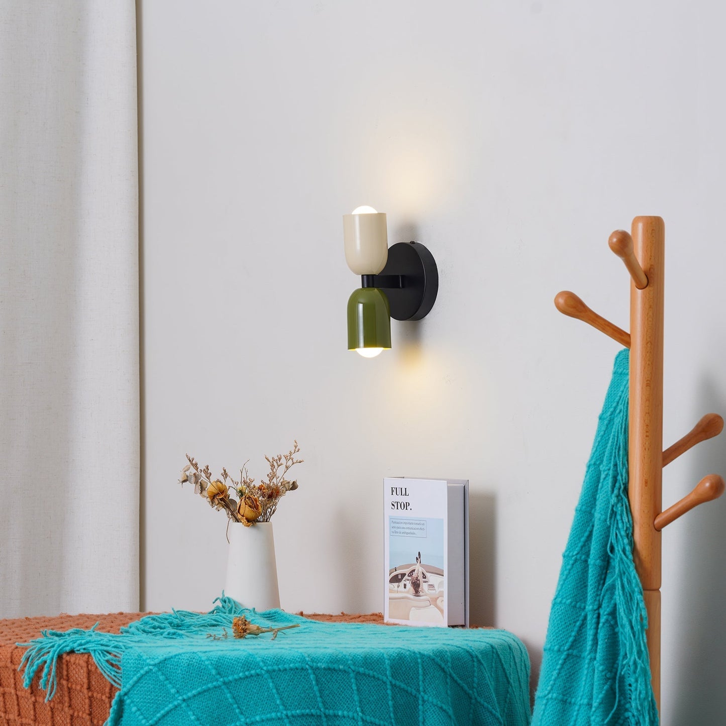 Wintage vintage lampa ścienna z podwójną głową | kreatywna dekoracja domu