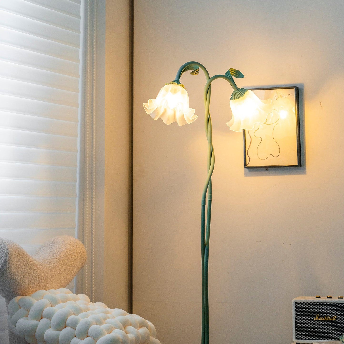 Lampa Stojąca Do Salonu | Kwiatowy Kształt