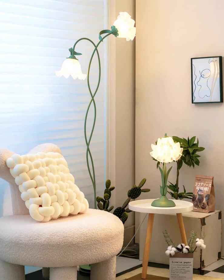 Lampa Stojąca Do Salonu | Kwiatowy Kształt