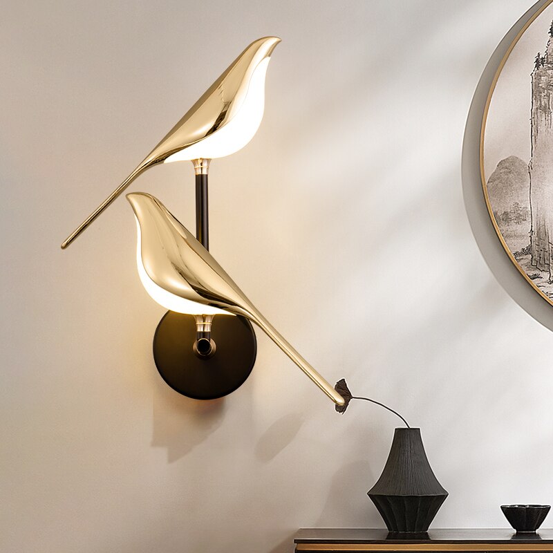 Lampa Ścienna LED w Kształcie Ptaka | Do Salonu