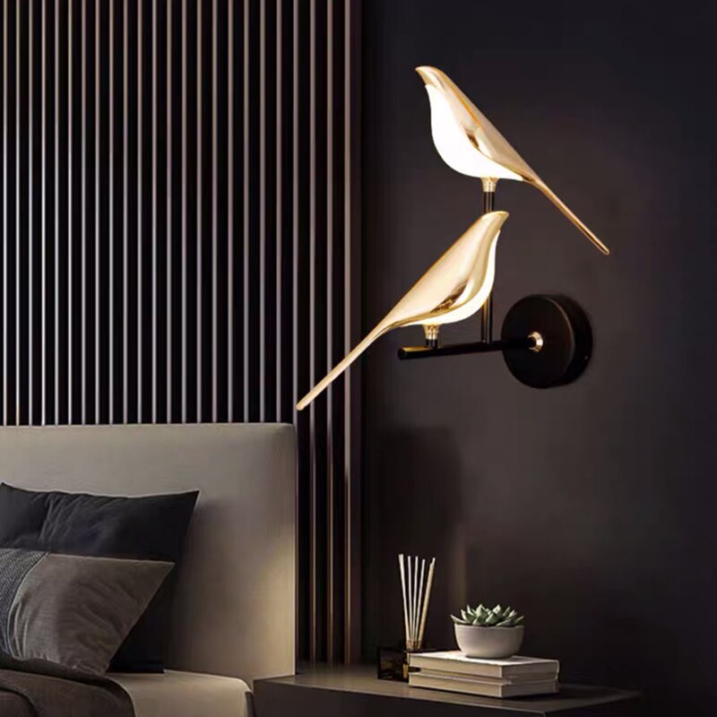 Lampa Ścienna LED w Kształcie Ptaka | Do Salonu