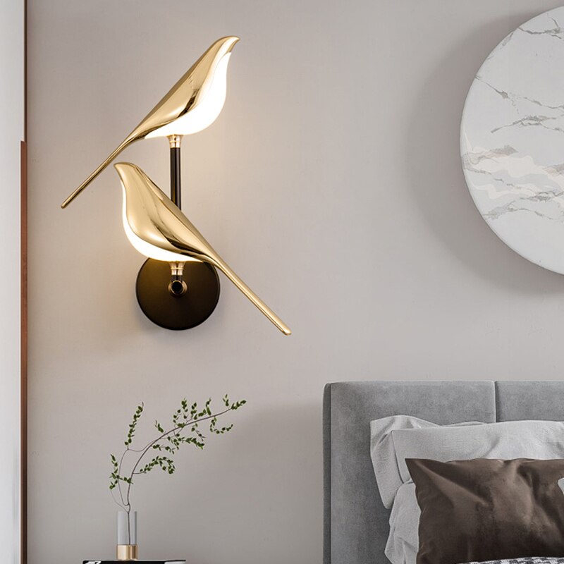 Lampa Ścienna LED w Kształcie Ptaka | Do Salonu