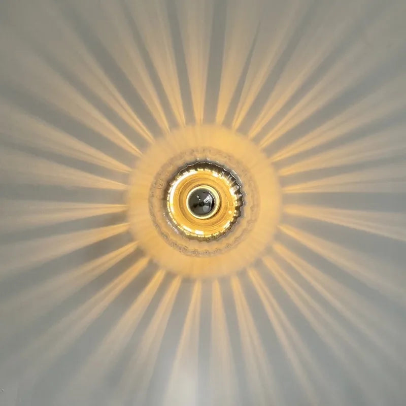 Nordycka Lampa Ścienna Do Salonu | Okrągła
