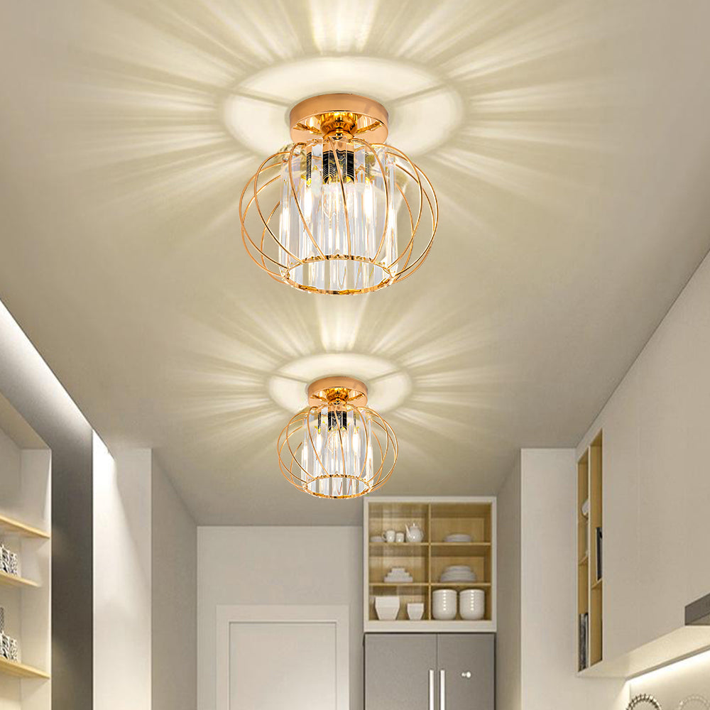 Lampa Sufitowa Do Przedpokoju | Szklana