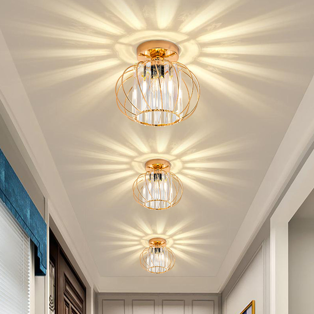 Lampa Sufitowa Do Przedpokoju | Szklana