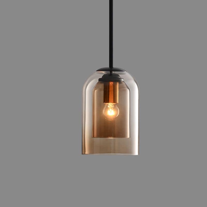 Wisząca Lampa Sufitowa LED | Dwuwarstwowe Szkło