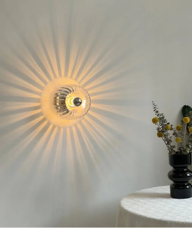Nordycka Lampa Ścienna Do Salonu | Okrągła