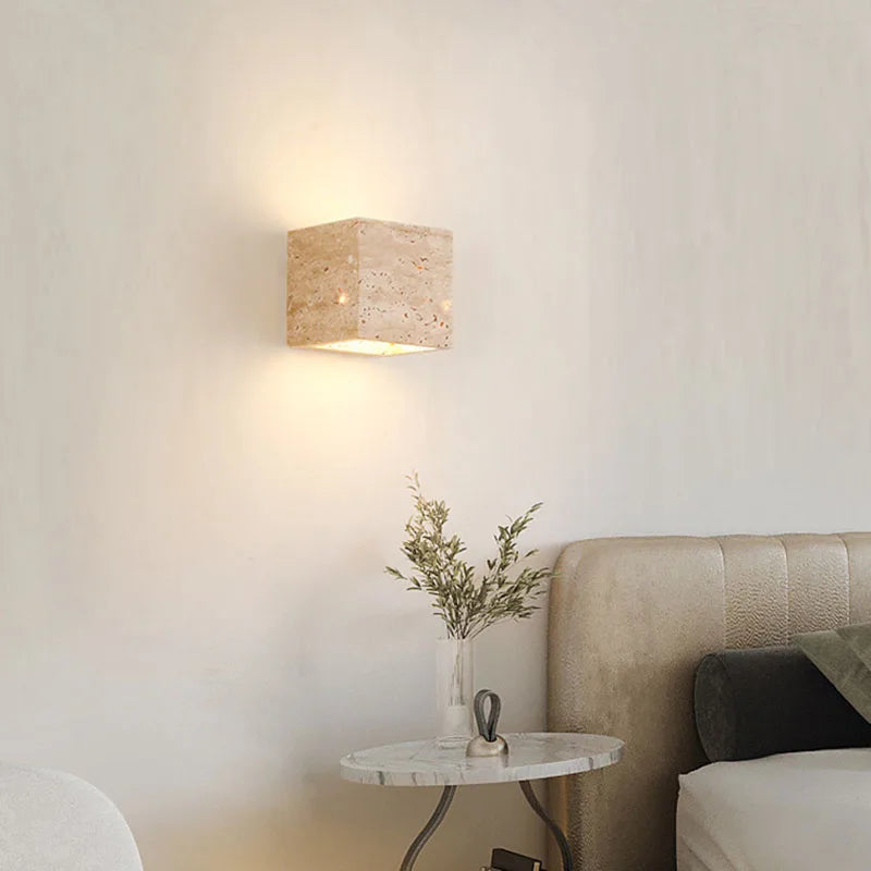 Kamienna Lampa Ścienna LED | Do Salonu