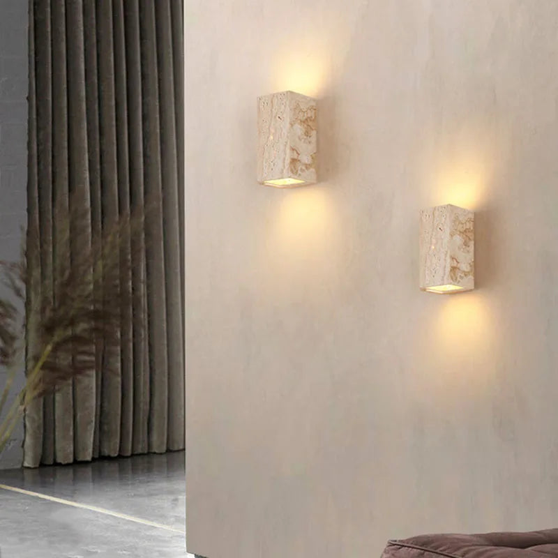 Kamienna Lampa Ścienna LED | Do Salonu