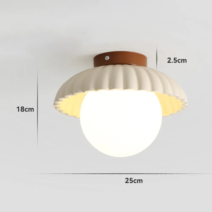 Lampa Sufitowa LED Do Przedpokoju | Muszlowy Kształt