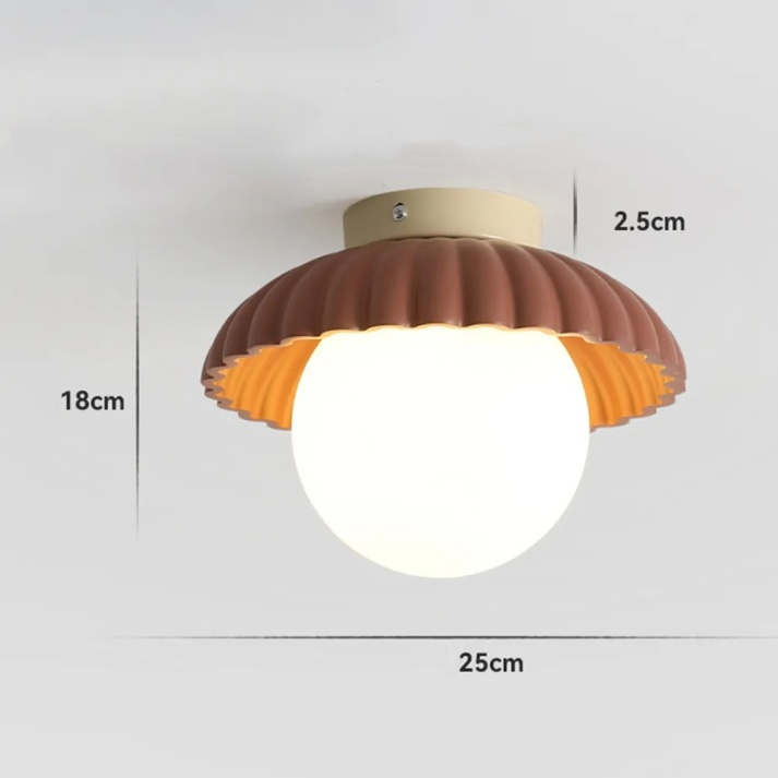 Lampa Sufitowa LED Do Przedpokoju | Muszlowy Kształt