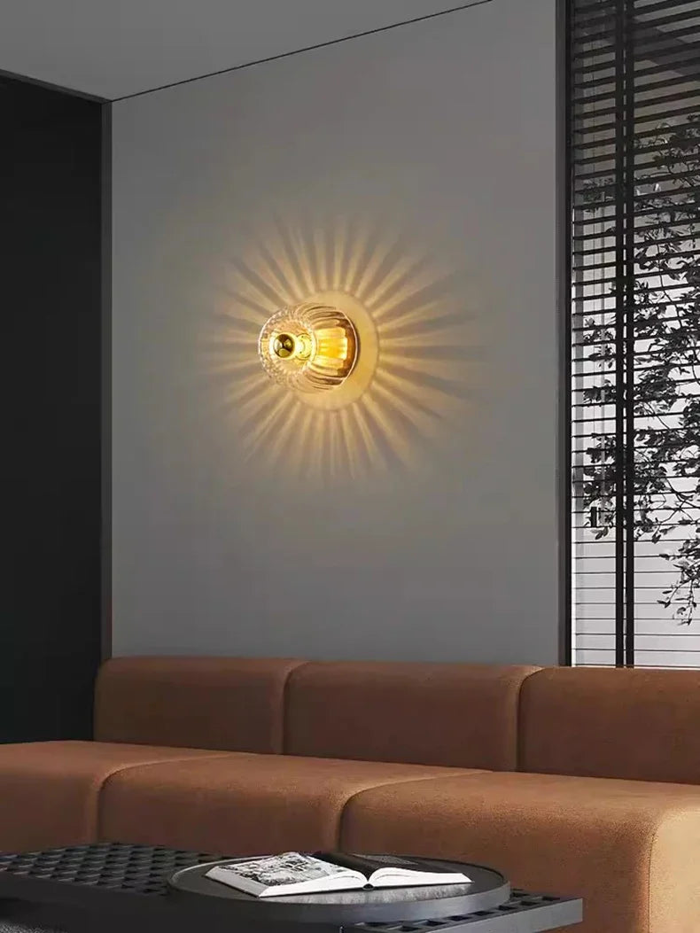 Nordycka Lampa Ścienna Do Salonu | Okrągła