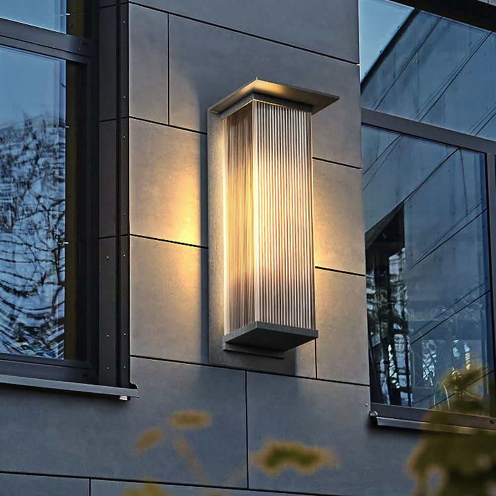 Lampa Ścienna LED Do Ogrodu | Prostokątna