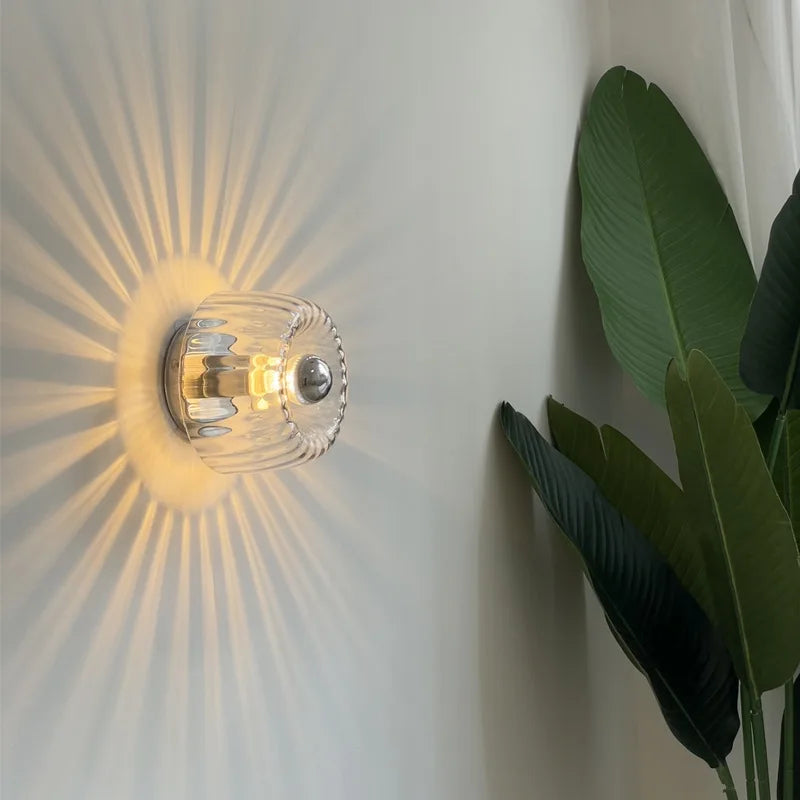 Nordycka Lampa Ścienna Do Salonu | Okrągła