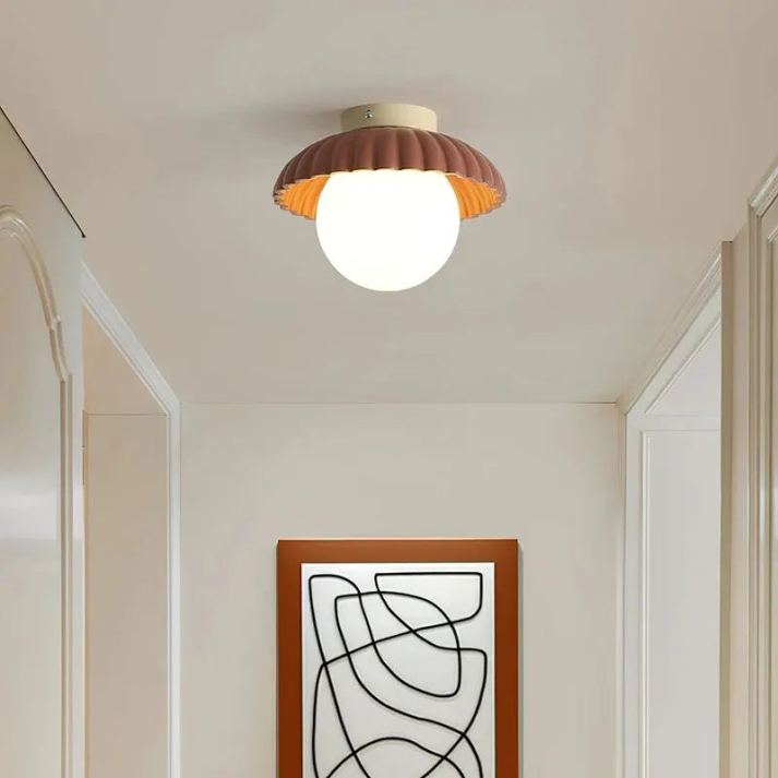 Lampa Sufitowa LED Do Przedpokoju | Muszlowy Kształt