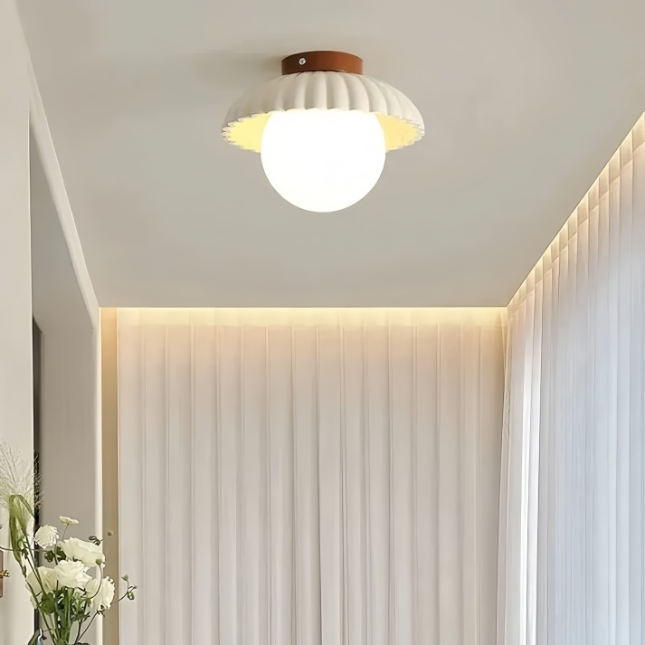 Lampa Sufitowa LED Do Przedpokoju | Muszlowy Kształt