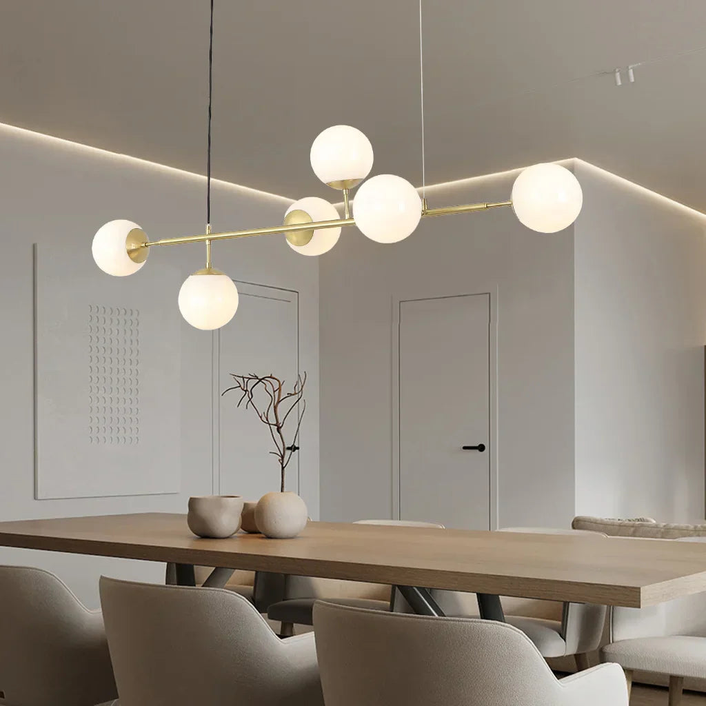 Szklana Lampa Wisząca Kula | Do Salonu