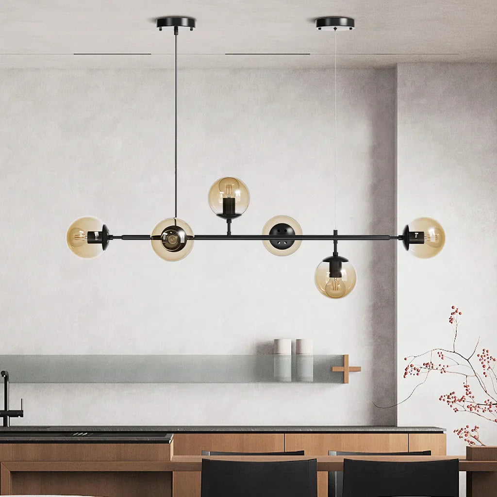 Szklana Lampa Wisząca Kula | Do Salonu