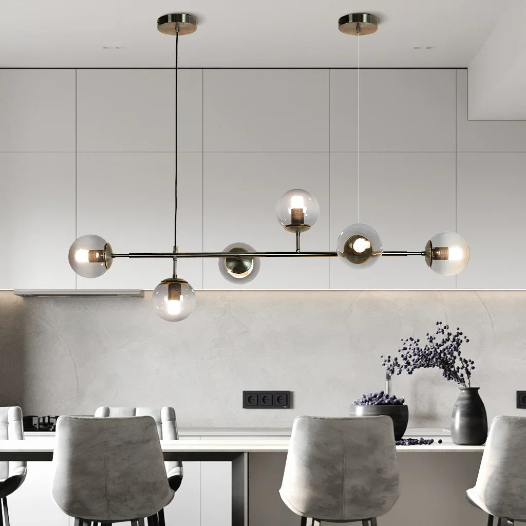 Szklana Lampa Wisząca Kula | Do Salonu