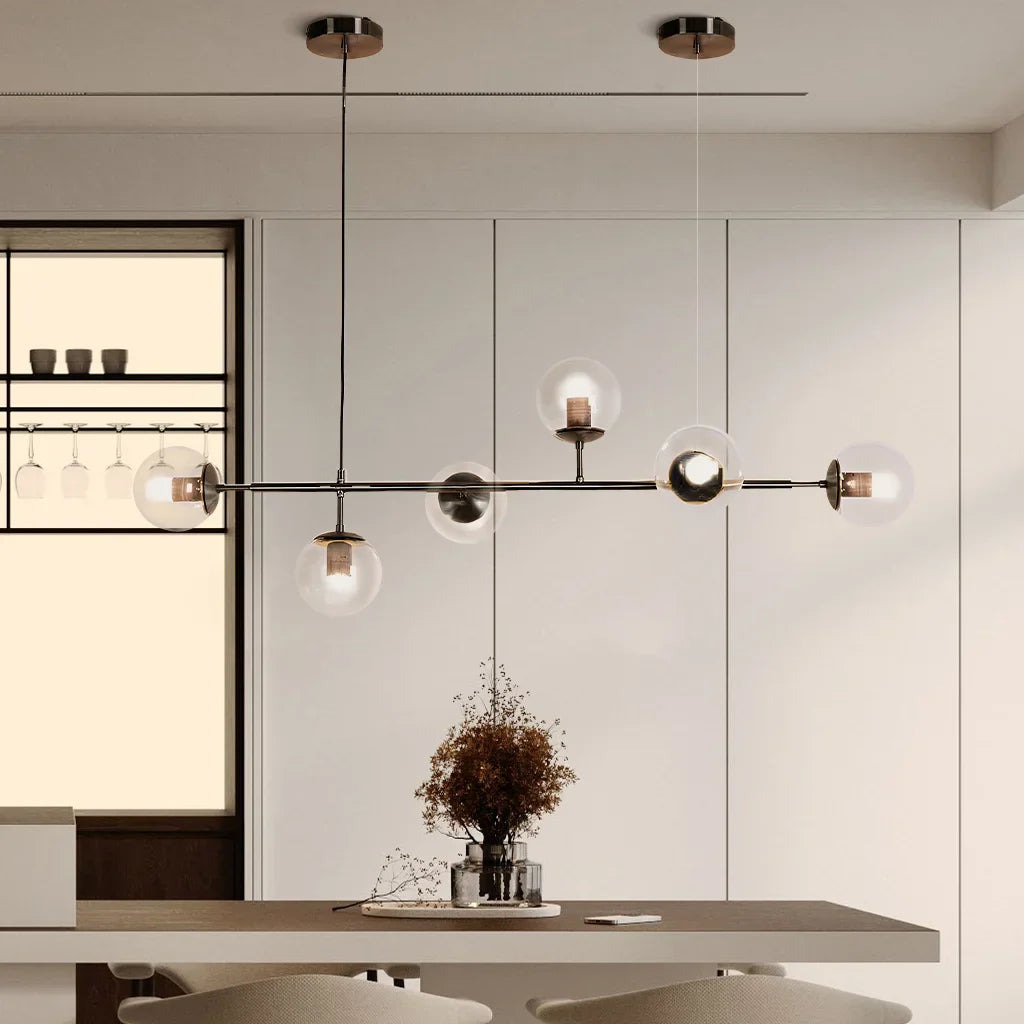 Szklana Lampa Wisząca Kula | Do Salonu